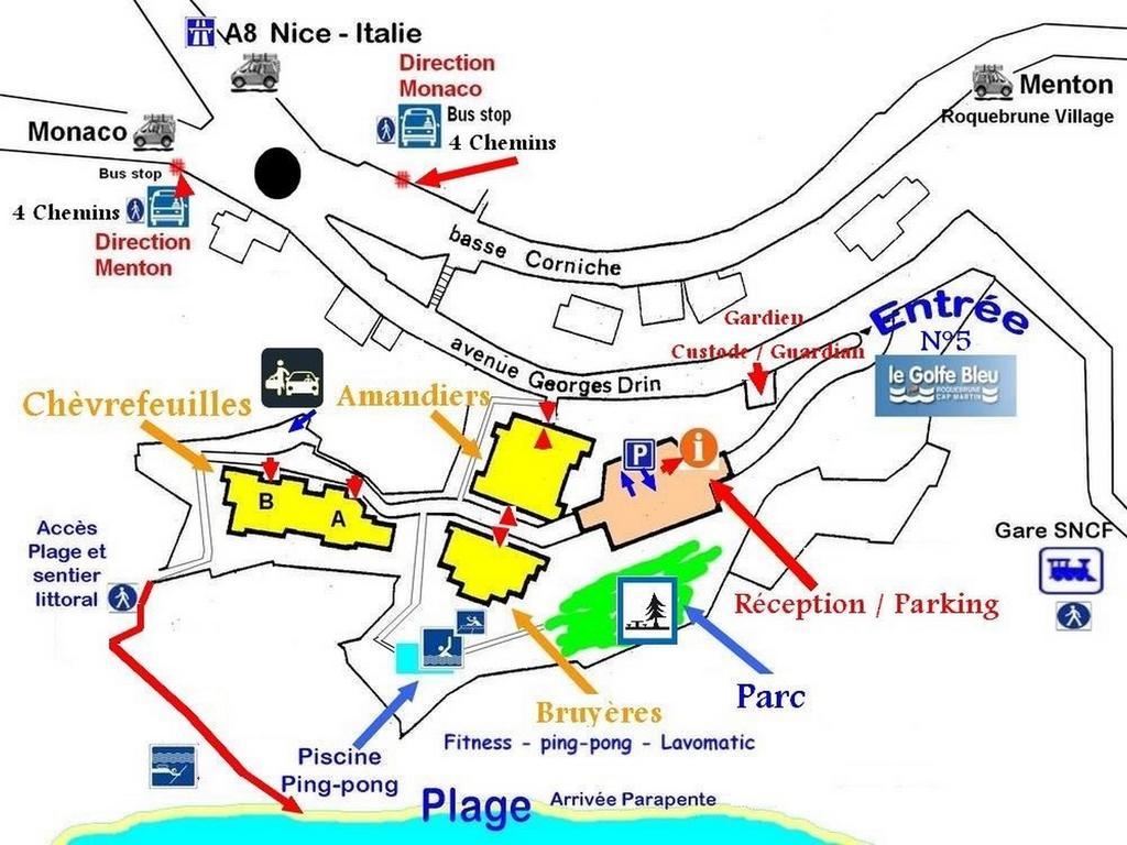 Residence "Le Golfe Bleu" Roquebrune-Cap-Martin Buitenkant foto